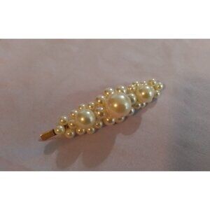 Faux Pearl Cluster Hair Clip Barrette
